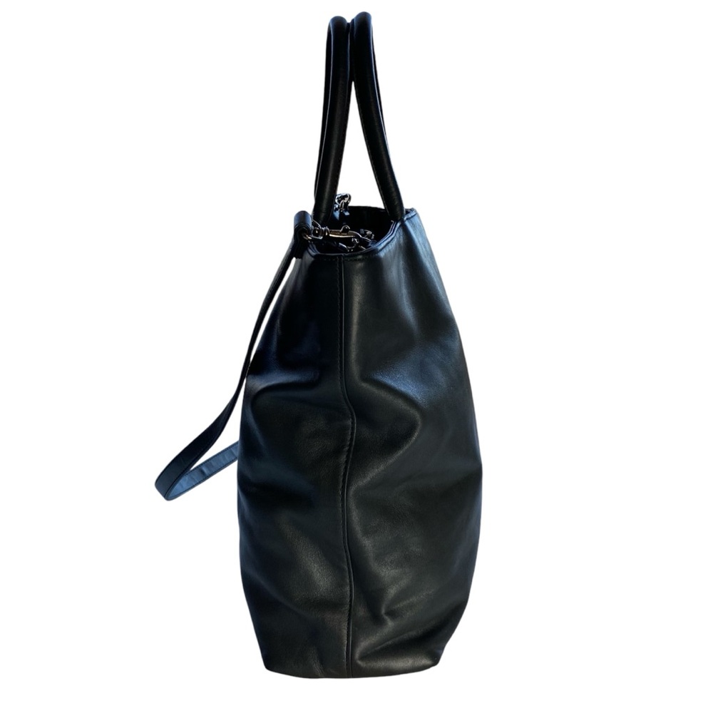 Liz Claiborne Genuine Grey Leather Bag with Handles & Detachable Shoulder Strap - Picture 7 of 13